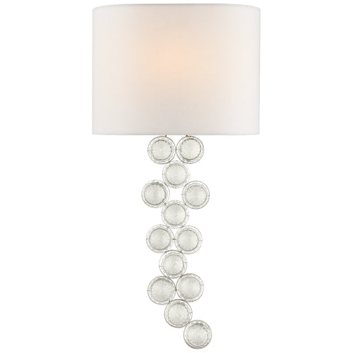 Visual Comfort - JN 2201BSL/CG-L - One Light Wall Sconce - Milazzo - Burnished Silver Leaf and Crystal