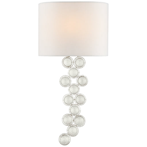 Visual Comfort - JN 2202BSL/CG-L - One Light Wall Sconce - Milazzo - Burnished Silver Leaf and Crystal