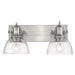 Golden - 3118-BA2 PW-SD - Two Light Bath Vanity - Hines - Pewter
