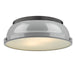 Golden - 3602-14 BLK-GY - Two Light Flush Mount - Duncan - Matte Black