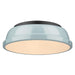 Golden - 3602-14 BLK-SF - Two Light Flush Mount - Duncan - Matte Black