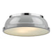 Golden - 3602-14 CH-GY - Two Light Flush Mount - Duncan - Chrome