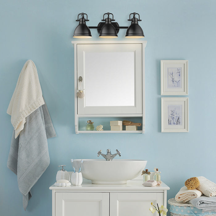 Duncan BLK Bath Vanity Light-Bathroom Fixtures-Golden-Lighting Design Store