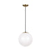 Generation Lighting - 6022-848 - One Light Pendant - Leo - Hanging Globe - Satin Bronze