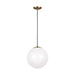 Generation Lighting - 6024EN3-848 - One Light Pendant - Leo - Hanging Globe - Satin Bronze