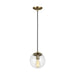 Generation Lighting - 6501801-848 - One Light Pendant - Leo - Hanging Globe - Satin Bronze