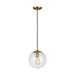 Generation Lighting - 6601801-848 - One Light Pendant - Leo - Hanging Globe - Satin Bronze