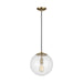 Generation Lighting - 6701801-848 - One Light Pendant - Leo - Hanging Globe - Satin Bronze