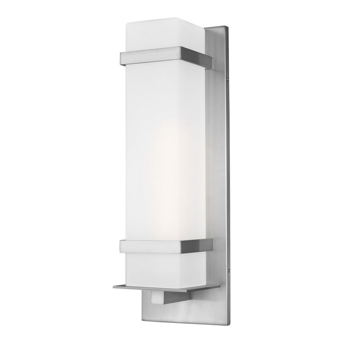 Generation Lighting - 8720701-04 - One Light Outdoor Wall Lantern - Alban - Satin Aluminum