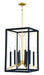 Metropolitan - N7858-707 - Eight Light Pendant - Sable Point - Sand Coal With Honey Gold Acce