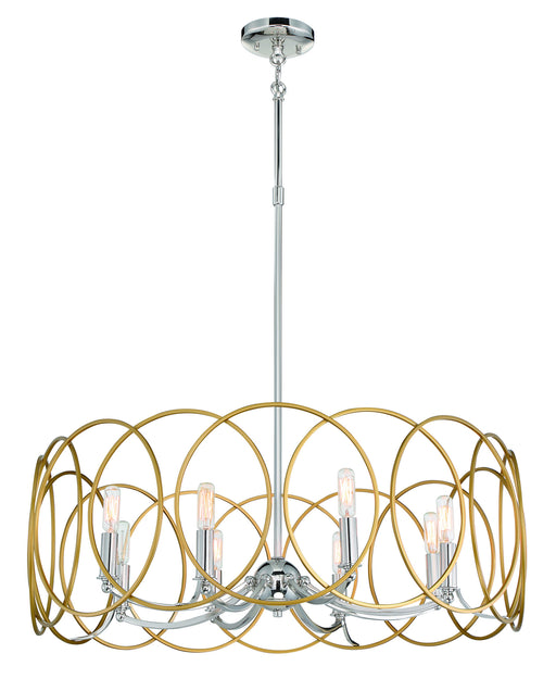 Minka-Lavery - 4028-679 - Eight Light Pendant - Chassell - Painted Honey Gold With Polish