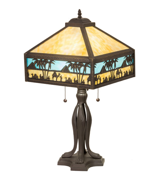 Meyda Tiffany - 176708 - Two Light Table Lamp - Camel - Craftsman Brown