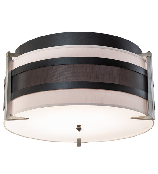 Meyda Tiffany - 195622 - Six Light Flushmount - Nathan - Brushed Nickel