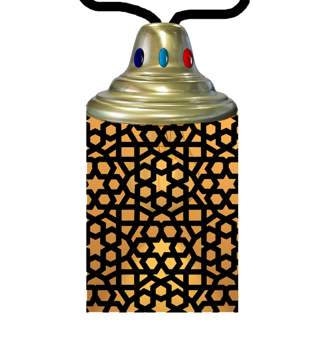Meyda Tiffany - 210705 - One Light Lantern - Tortola - Craftsman Brown