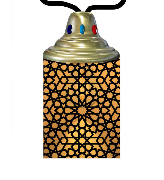 Meyda Tiffany - 210717 - One Light Lantern - Tortola - Craftsman Brown