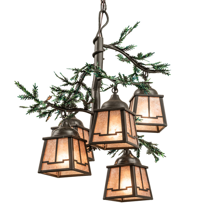Meyda Tiffany - 211883 - Five Light Chandelier - Pine Branch - Timeless Bronze