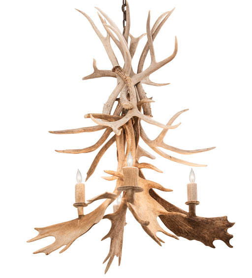 Meyda Tiffany - 212272 - Four Light Chandelier - Antlers - Mahogany Bronze