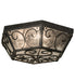 Meyda Tiffany - 213037 - Three Light Flushmount - Camilla - Antique Copper