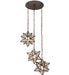 Meyda Tiffany - 213235 - Three Light Pendant - Moravian Star - Oil Rubbed Bronze
