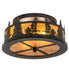 Meyda Tiffany - 213426 - Two Light Flushmount - Tall Pines - Wrought Iron