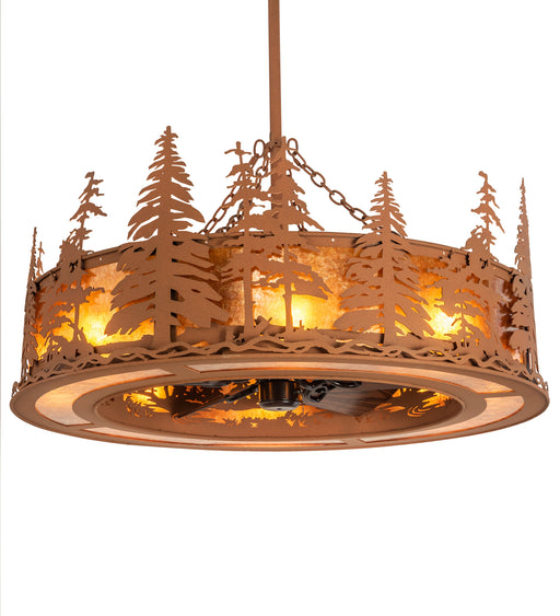 Meyda Tiffany - 213837 - Eight Light Chandel-Air - Tall Pines - Oil Rubbed Bronze