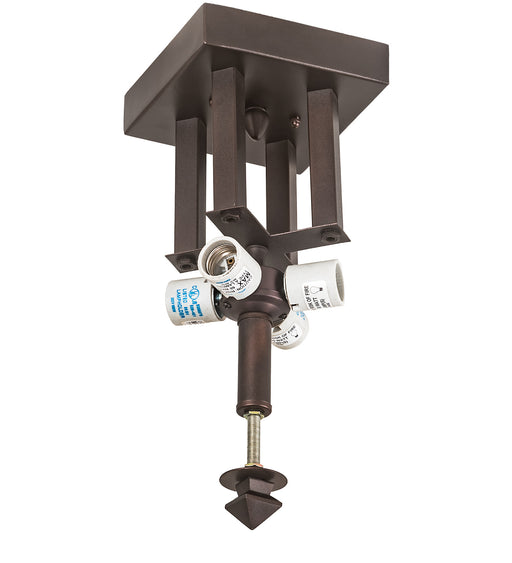 Meyda Tiffany - 215302 - Four Light Flushmount Hardware - Moose - Mahogany Bronze