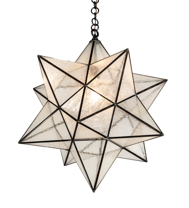 Meyda Tiffany - 216258 - One Light Pendant - Moravian Star - Craftsman Brown