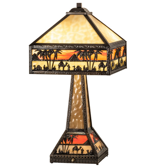 Meyda Tiffany - 217641 - Two Light Table Lamp - Camel - Craftsman Brown