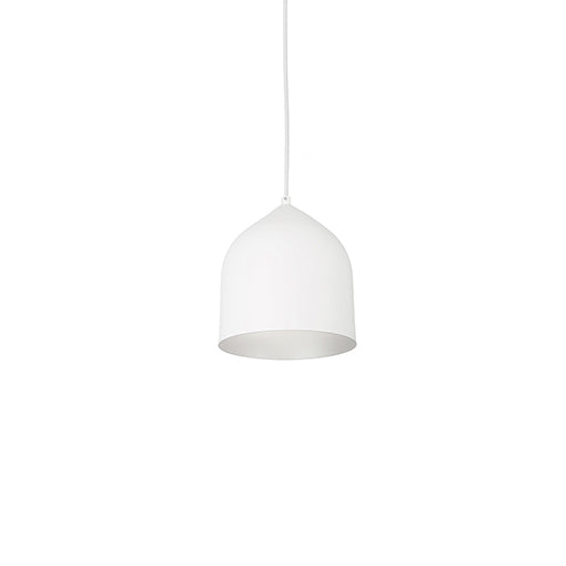 Kuzco Lighting - 49108-WH/SV - One Light Pendant - Helena - White/Silver
