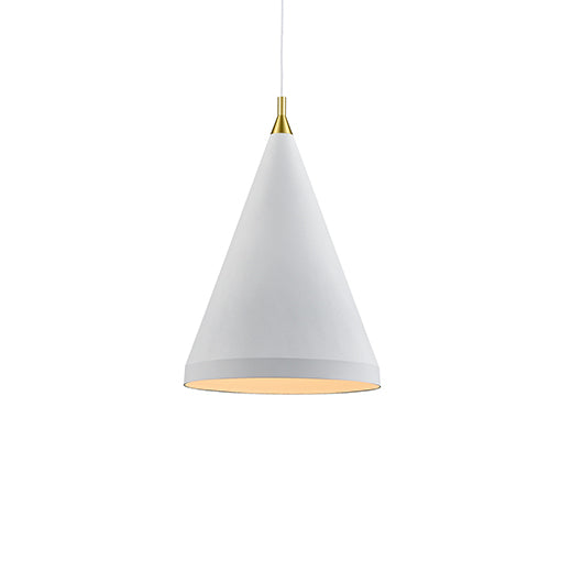 Kuzco Lighting - 492722-WH/GD - One Light Pendant - Dorothy - White / Gold
