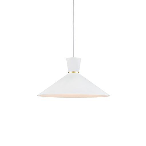 Kuzco Lighting - 493216-WH/GD - One Light Pendant - Vanderbilt - White / Gold