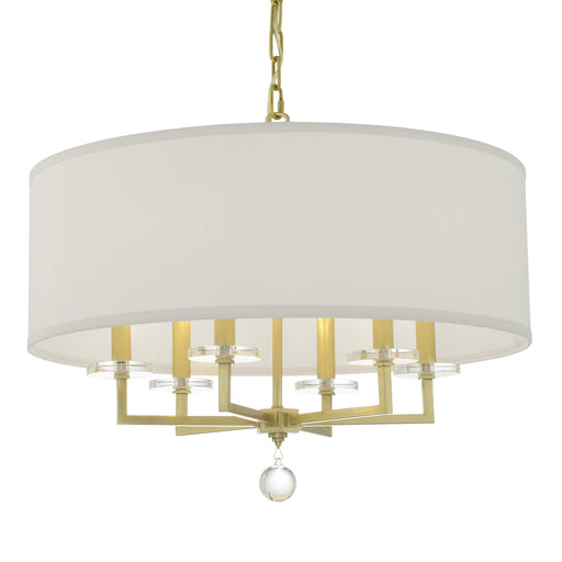 Crystorama - 8116-AG - Six Light Chandelier - Paxton - Aged Brass