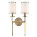 Crystorama - HAT-472-VG - Two Light Wall Mount - Hatfield - Vibrant Gold