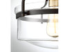 Meridian - M60011ORBNB - One Light Semi Flush Mount - Msemi - Oiled Rubbed bronze with Brass