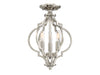 Meridian - M60055PN - Three Light Semi Flush Mount - Msemi - Polished Nickel