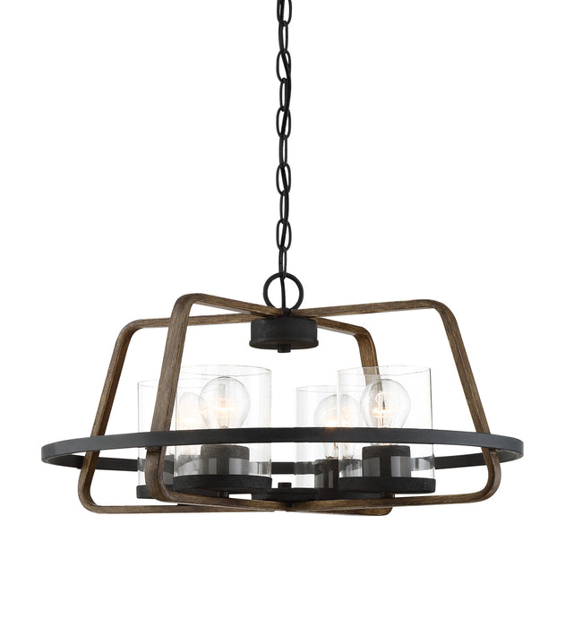 Designers Fountain - 93584-FB - Four Light Chandelier - Ryder - Forged Black