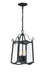 Designers Fountain - 94794-BK - Four Light Hanging Lantern - Glenwood - Black
