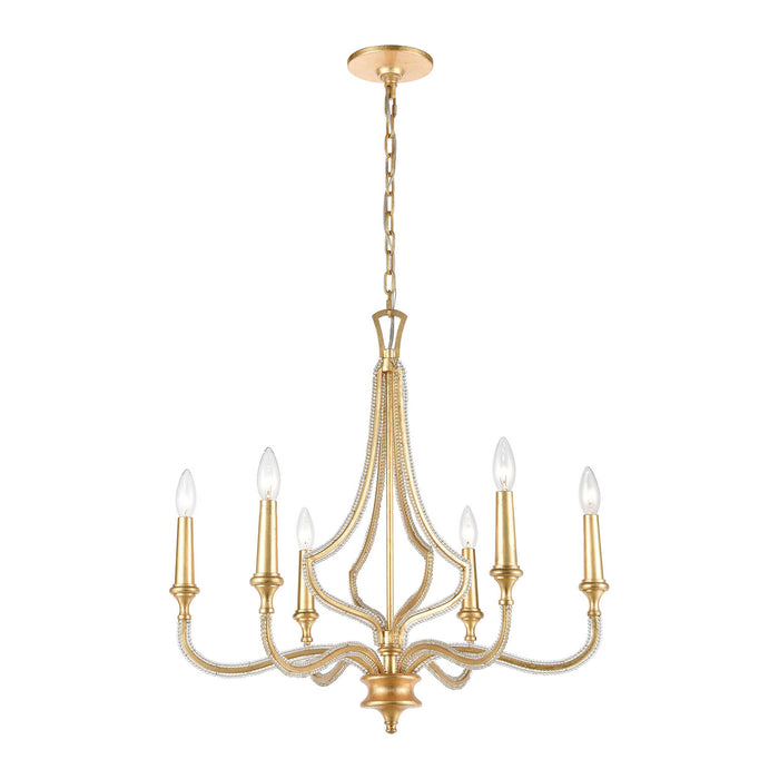 Elk Lighting - 11176/6 - Six Light Chandelier - La Rochelle - Parisian Gold Leaf