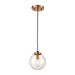 Elk Lighting - 15343/1 - One Light Mini Pendant - Boudreaux - Matte Black, Antique Gold, Antique Gold