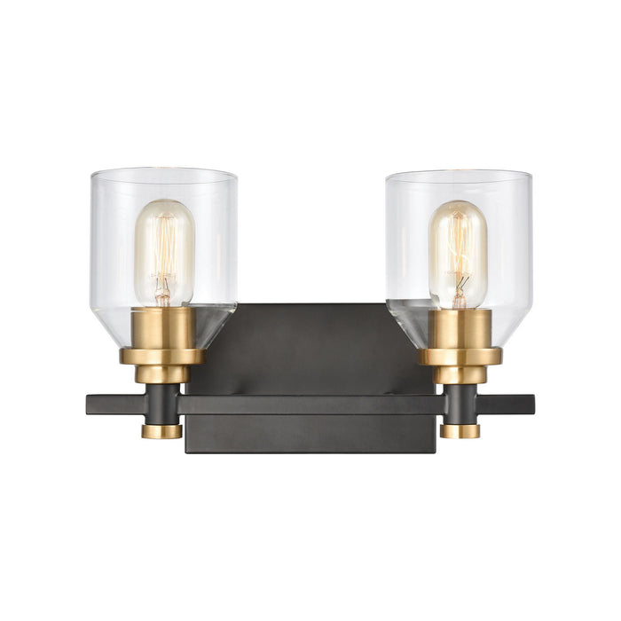 Elk Lighting - 15401/2 - Two Light Vanity Lamp - Cambria - Matte Black, Satin Brass, Satin Brass