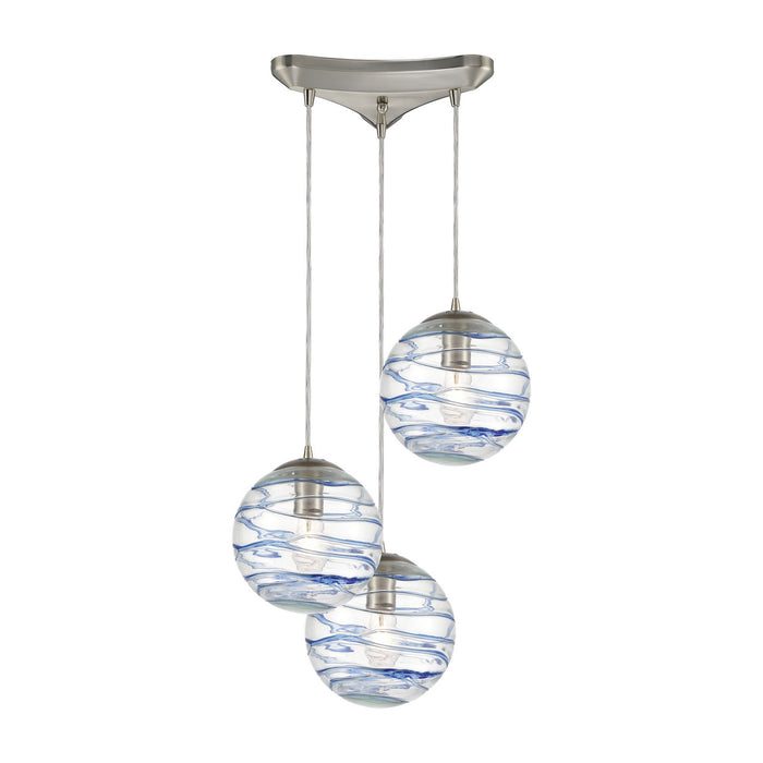 Elk Lighting - 31743/3 - Three Light Pendant - Vines - Satin Nickel