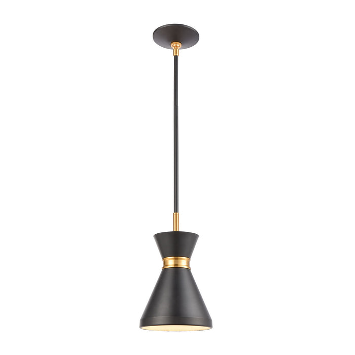 Elk Lighting - 46503/1 - One Light Mini Pendant - Modley - Matte Black, Brushed Brass, Brushed Brass