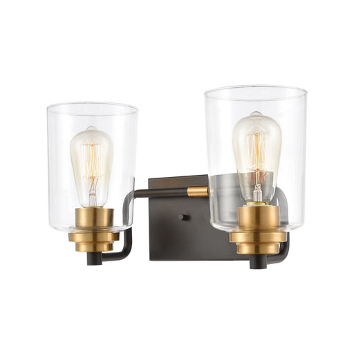 Elk Lighting - 46611/2 - Two Light Vanity Lamp - Robins - Matte Black, Brushed Brass, Brushed Brass