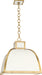 Robert Abbey - 1445 - Three Light Pendant - Ranger - Glossy White Painted w/ Modern Brass