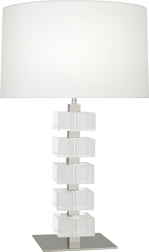 Robert Abbey - 175X - One Light Table Lamp - Jonathan Adler Monaco - Polished Nickel/Clear Crystal Blocks