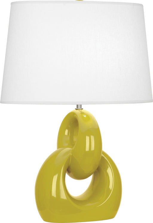 Robert Abbey - CI981 - One Light Table Lamp - Fusion - Citron Glazed Ceramic w/ Polished Nickel