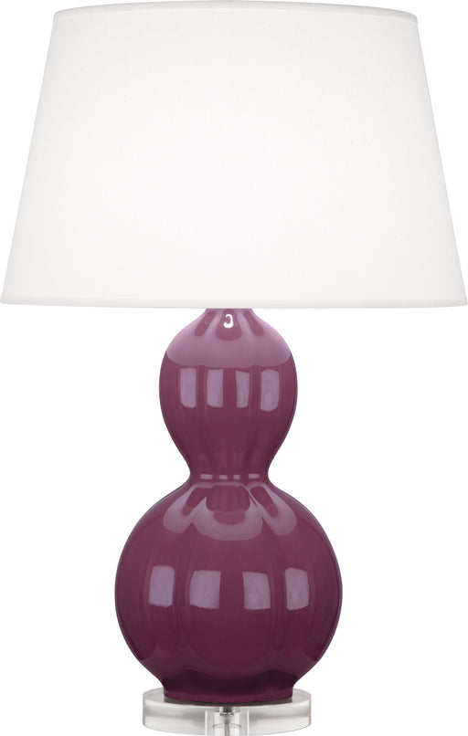 Robert Abbey - CP997 - One Light Table Lamp - Williamsburg Randolph - Deep Mauve Glazed Ceramic w/ Lucite Base