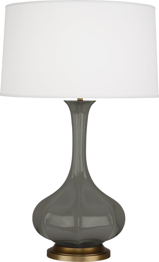 Robert Abbey - CR994 - One Light Table Lamp - Pike - Ash Glazed Ceramic w/ Aged Brass