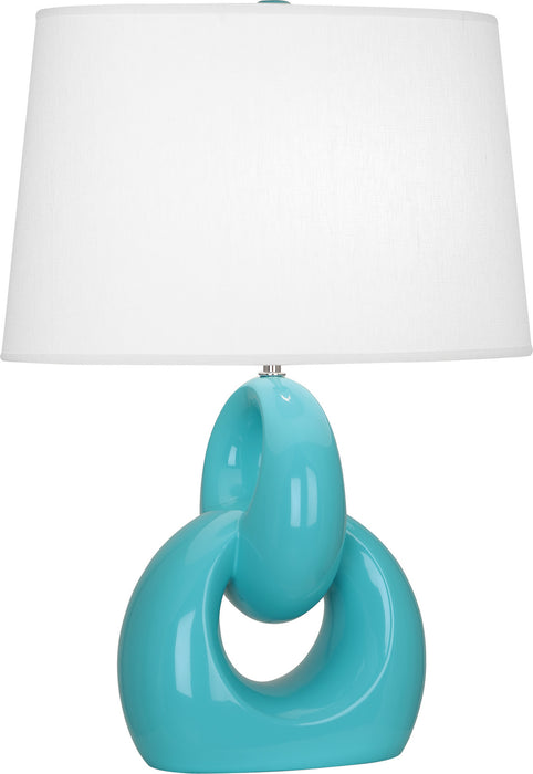 Robert Abbey - EB981 - One Light Table Lamp - Fusion - Egg Blue Glazed Ceramic w/ Polished Nickel