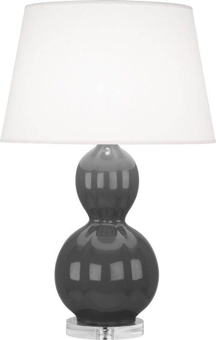 Robert Abbey - LB997 - One Light Table Lamp - Williamsburg Randolph - Dark Gray Glazed Ceramic w/ Lucite Base